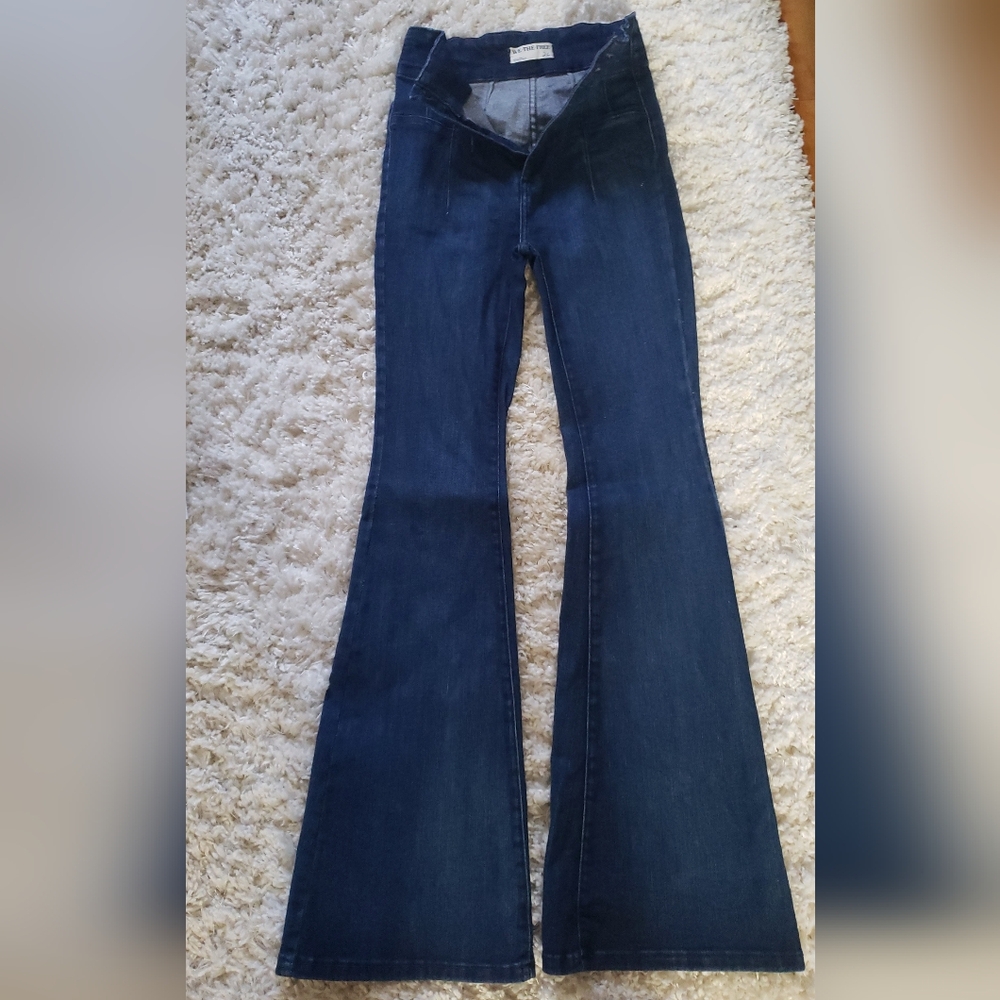 Women's Flared Blue Jeans